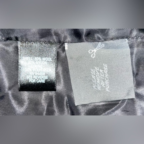 Croft & Barrow Charcoal Gray Wool Peacoat Jacket Women’s Large - Picture 4 of 6